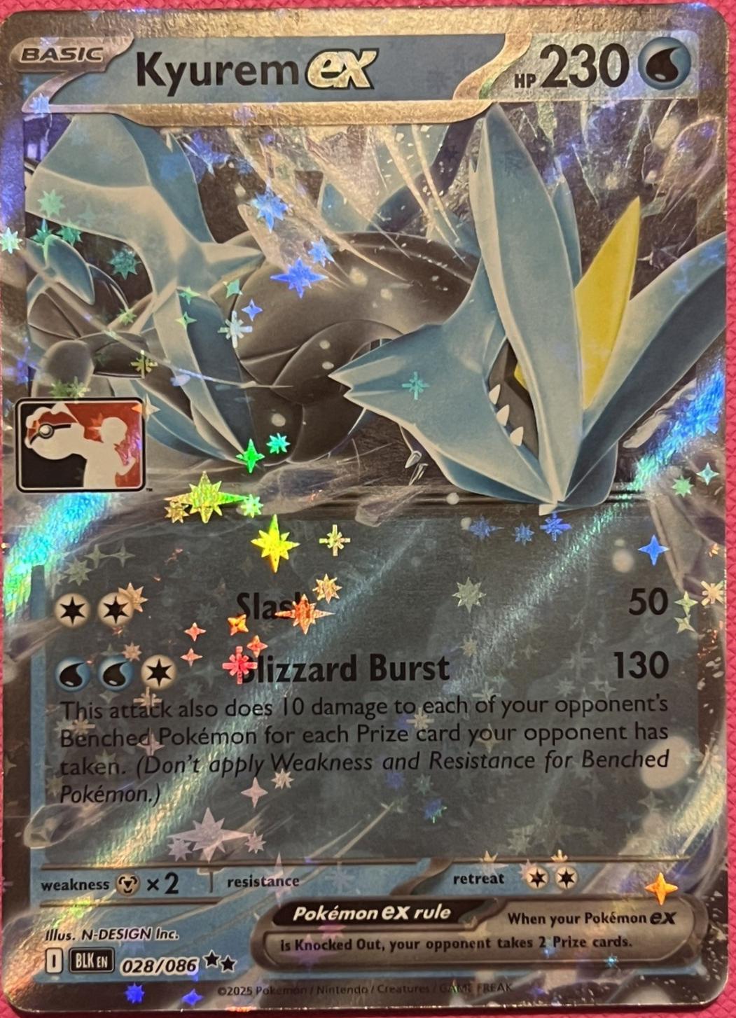 Black Bolt Kyurem Ex [Prize-Pack] Pokémon card
